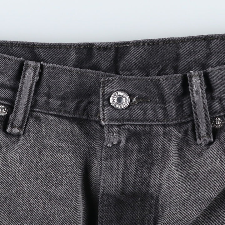 Levi's 505 Black Denim Tapered Denim Pants, Men's Size W37 unclear black type Vintage Second Hand