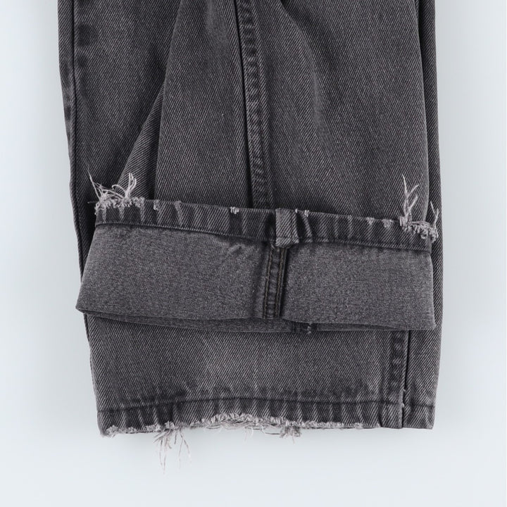 Levi's 505 Black Denim Tapered Denim Pants, Men's Size W37 unclear black type Vintage Second Hand