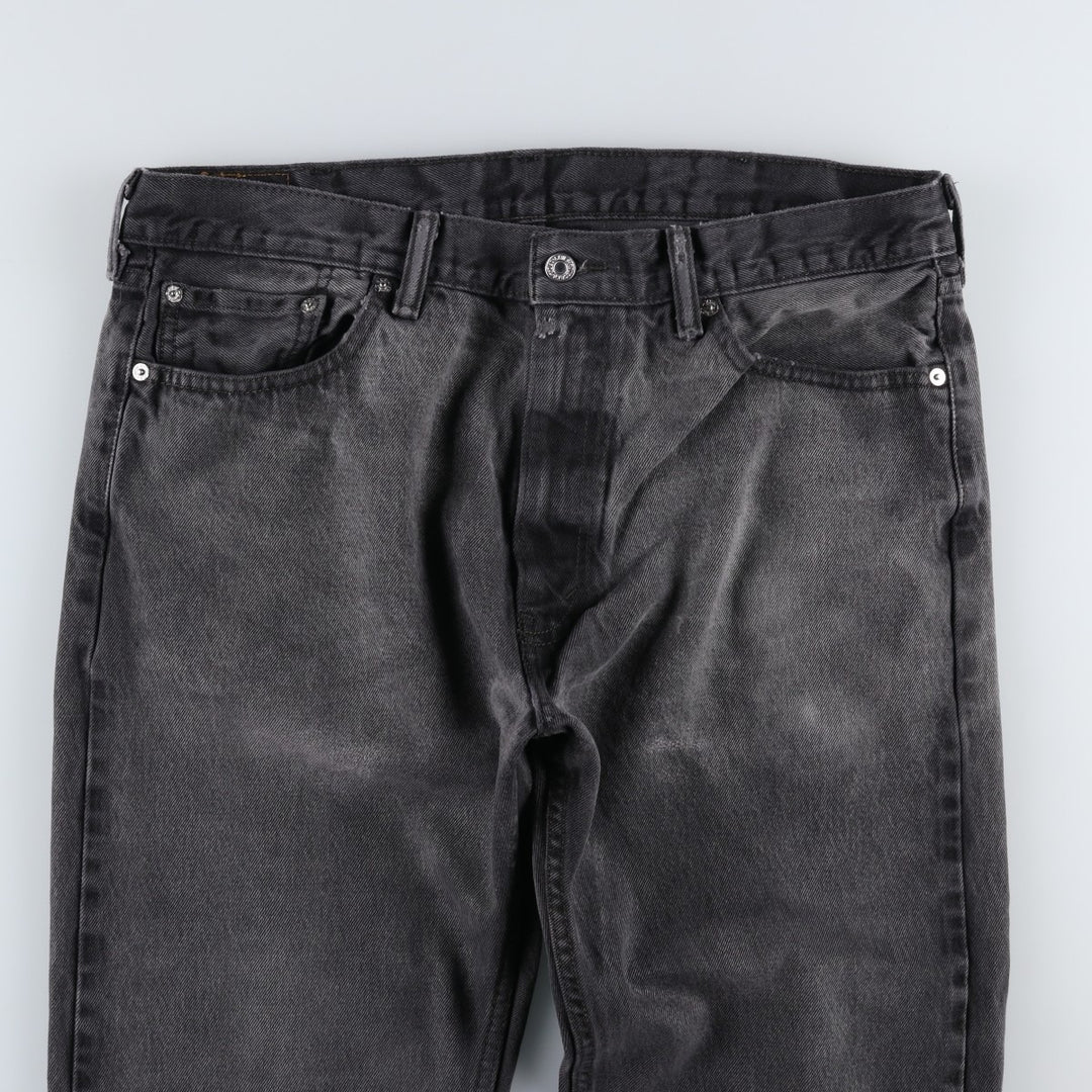 Levi's 505 Black Denim Tapered Denim Pants, Men's Size W37 unclear black type Vintage Second Hand