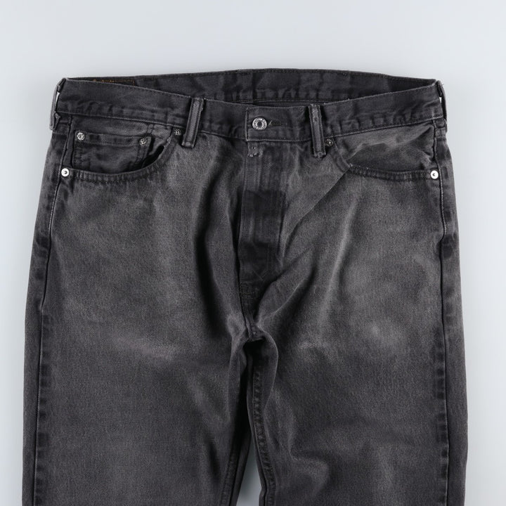 Levi's 505 Black Denim Tapered Denim Pants, Men's Size W37 unclear black type Vintage Second Hand