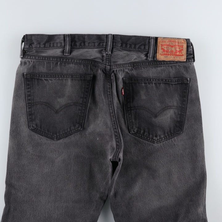 Levi's 505 Black Denim Tapered Denim Pants, Men's Size W37 unclear black type Vintage Second Hand
