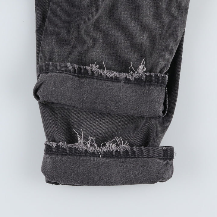 Levi's 505 Black Denim Tapered Denim Pants, Men's Size W37 unclear black type Vintage Second Hand