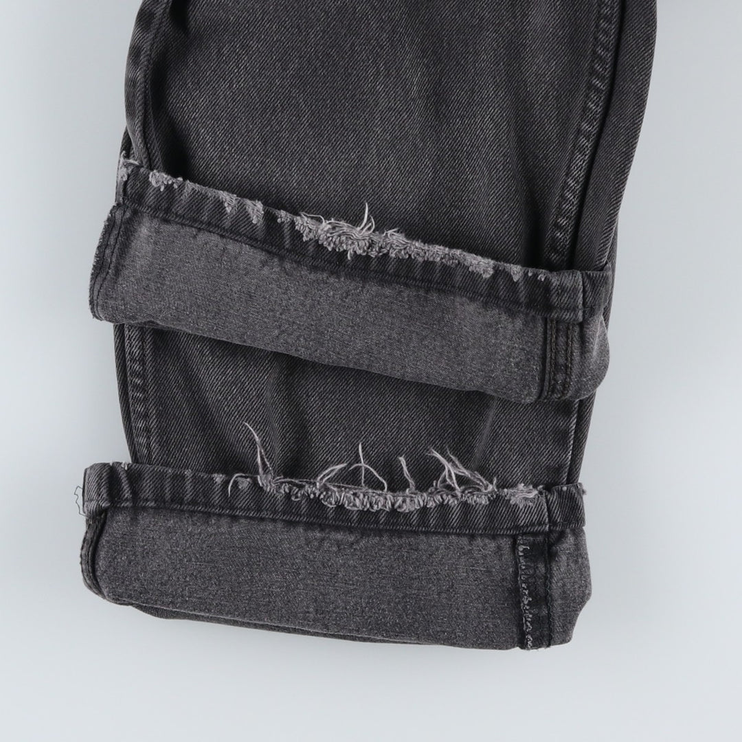 Levi's 505 Black Denim Tapered Denim Pants, Men's Size W37 unclear black type Vintage Second Hand