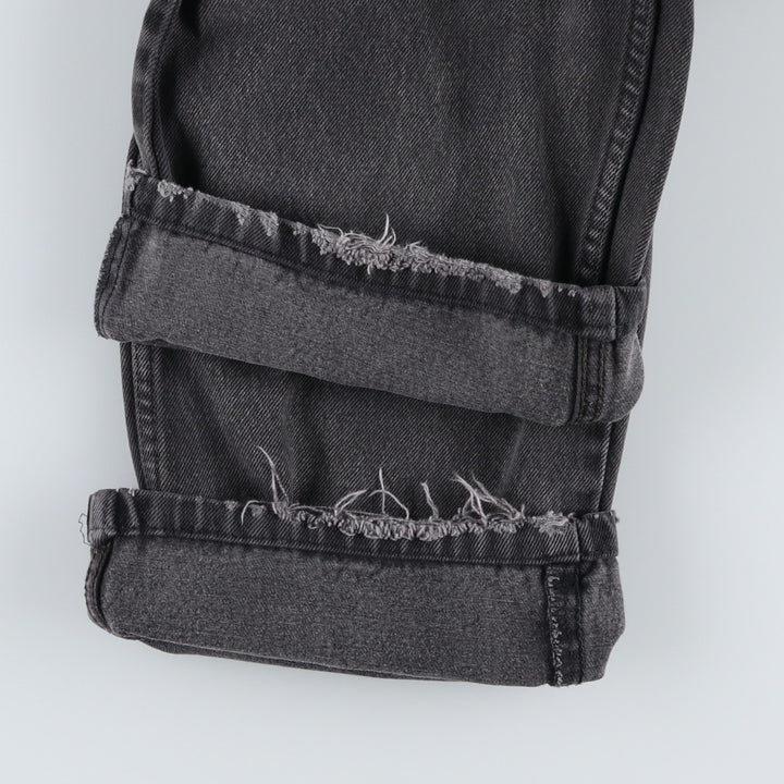 Levi's 505 Black Denim Tapered Denim Pants, Men's Size W37 unclear black type Vintage Second Hand