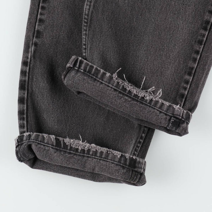 Levi's 505 Black Denim Tapered Denim Pants, Men's Size W37 unclear black type Vintage Second Hand