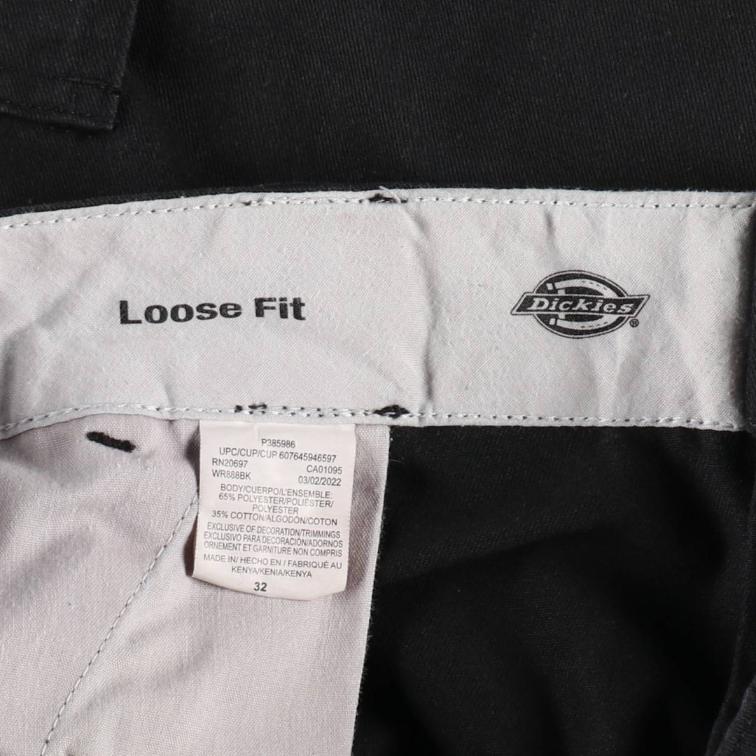 Dickies Loose Fit Cargo Shorts, Half Pants, Men's, W33 equivalent polyester black type Vintage Second Hand