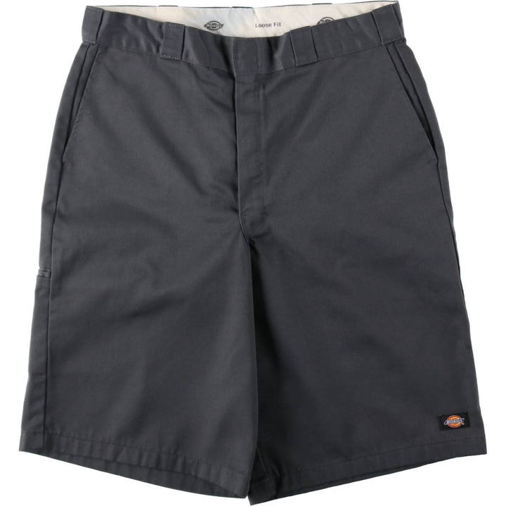 Dickies Loose Fit Work Shorts, Half Pants, Men's, W36 equivalent unclear Charcoal Vintage Second Hand