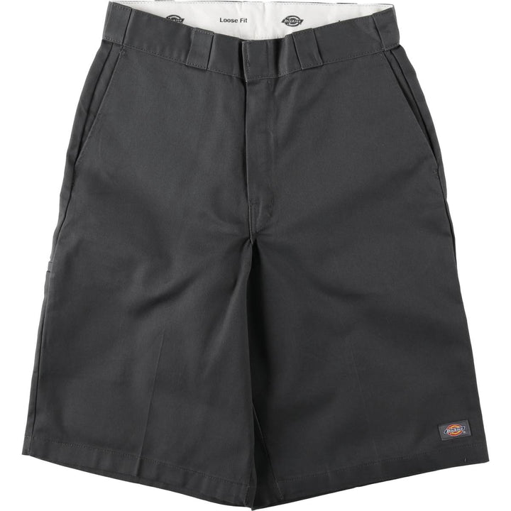Dickies Loose Fit Work Shorts, Half Pants, Men's, W32 equivalent polyester Charcoal Vintage Second Hand