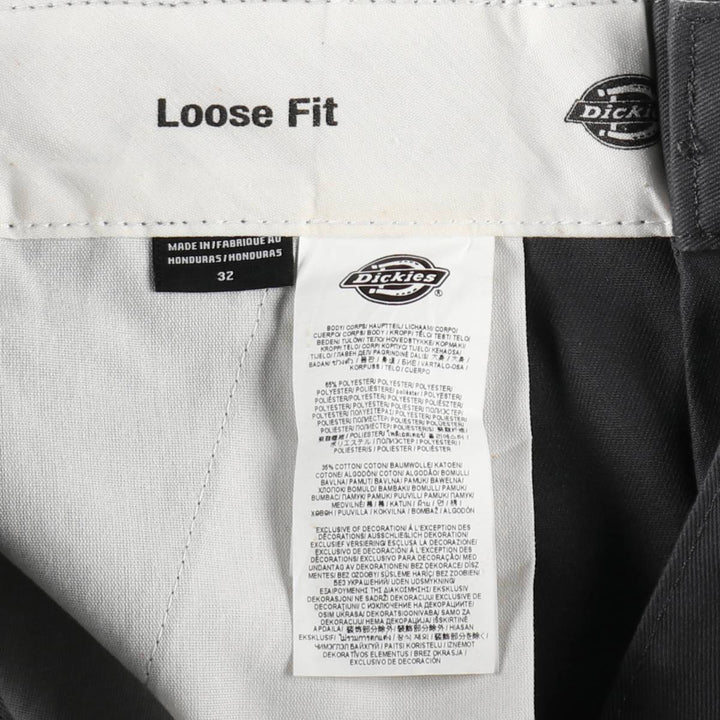 Dickies Loose Fit Work Shorts, Half Pants, Men's, W32 equivalent polyester Charcoal Vintage Second Hand
