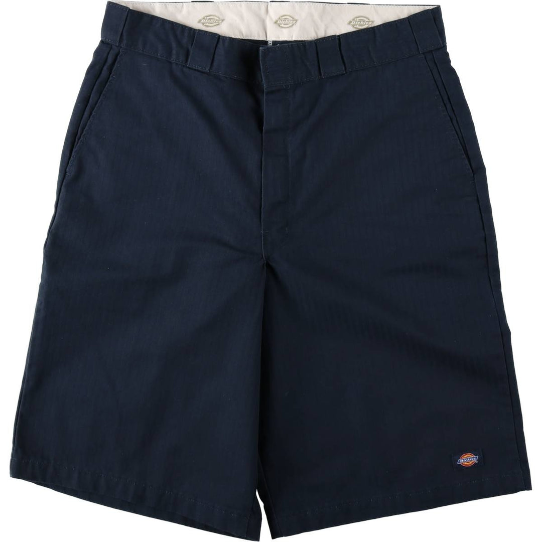 Dickies Stripe Pattern Work Shorts, Men's, Size W36 polyester navy blue type Vintage Second Hand