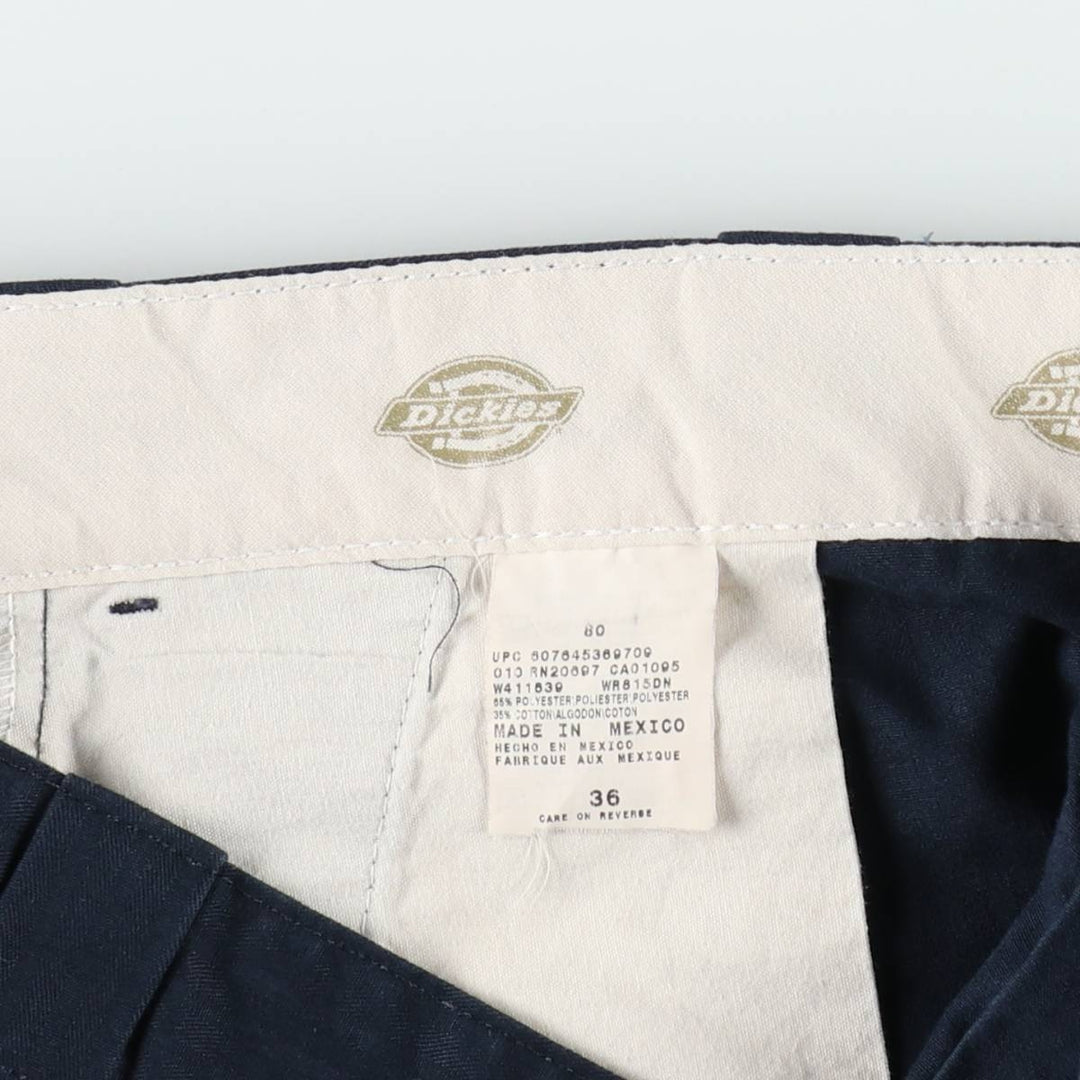 Dickies Stripe Pattern Work Shorts, Men's, Size W36 polyester navy blue type Vintage Second Hand