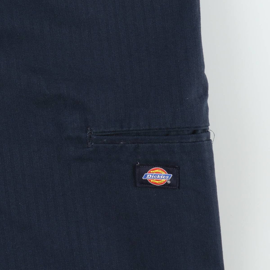 Dickies Stripe Pattern Work Shorts, Men's, Size W36 polyester navy blue type Vintage Second Hand