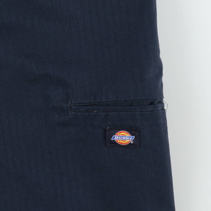 Dickies Stripe Pattern Work Shorts, Men's, Size W36 polyester navy blue type Vintage Second Hand