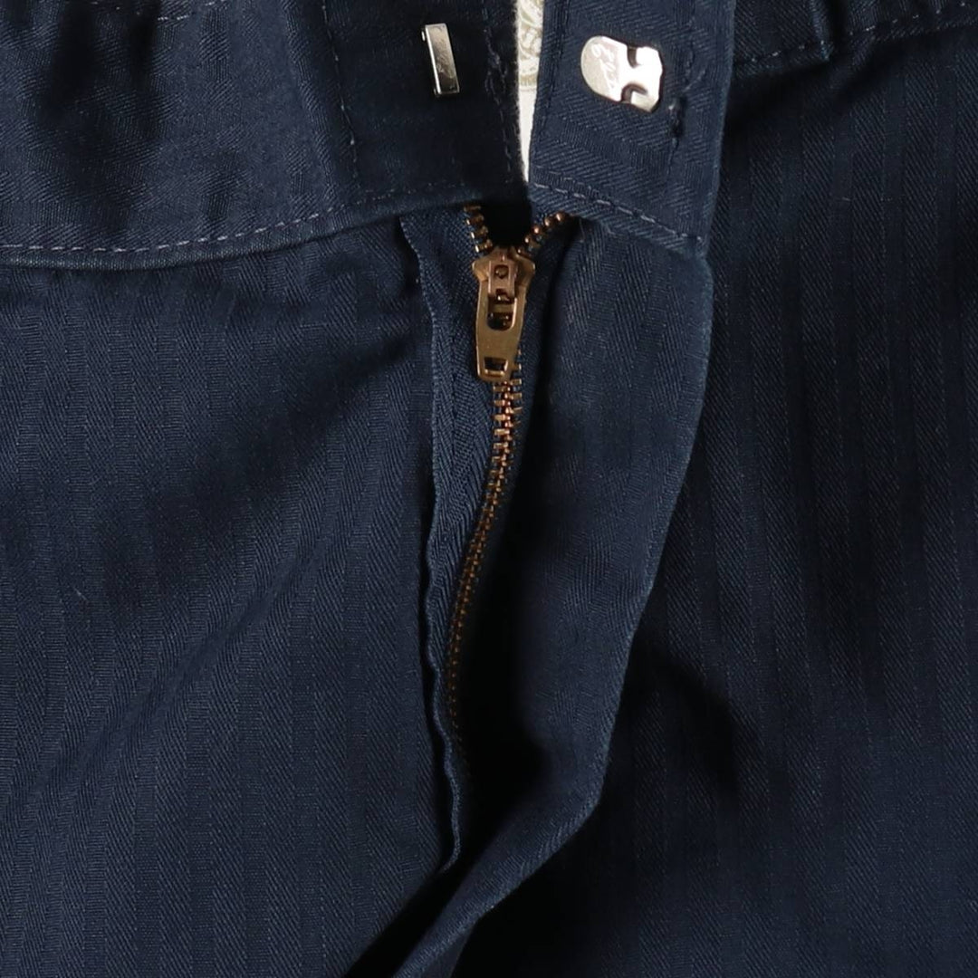 Dickies Stripe Pattern Work Shorts, Men's, Size W36 polyester navy blue type Vintage Second Hand