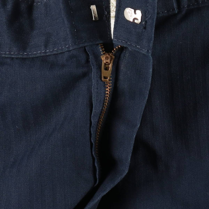 Dickies Stripe Pattern Work Shorts, Men's, Size W36 polyester navy blue type Vintage Second Hand