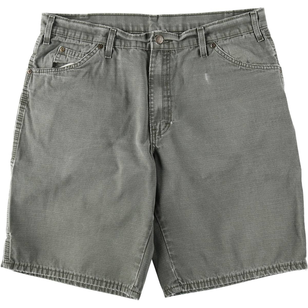 2000'S Dickies Ripstop Painter Shorts (Men's W36 equivalent) cotton Khaki type Vintage Second Hand