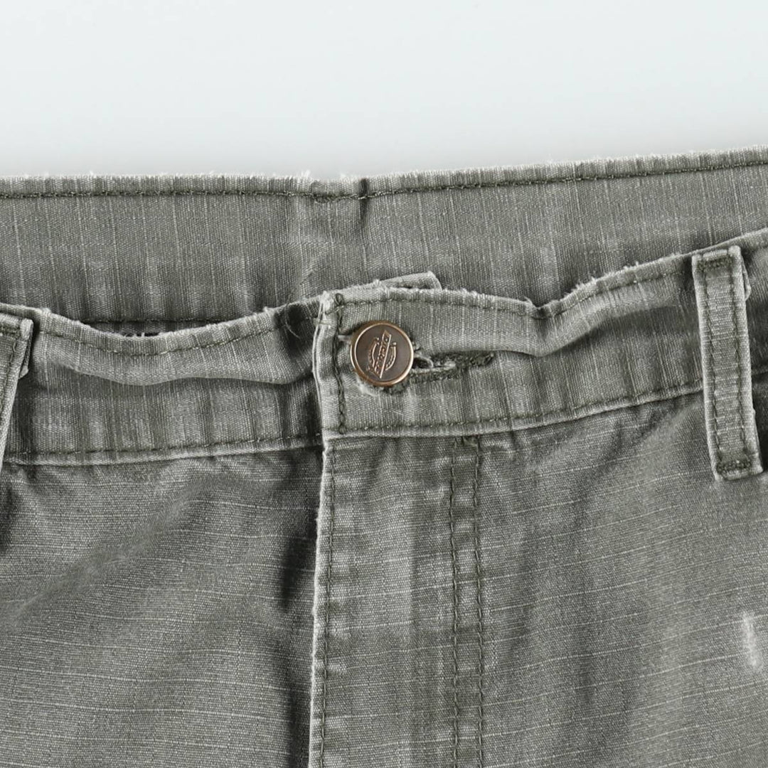 2000'S Dickies Ripstop Painter Shorts (Men's W36 equivalent) cotton Khaki type Vintage Second Hand
