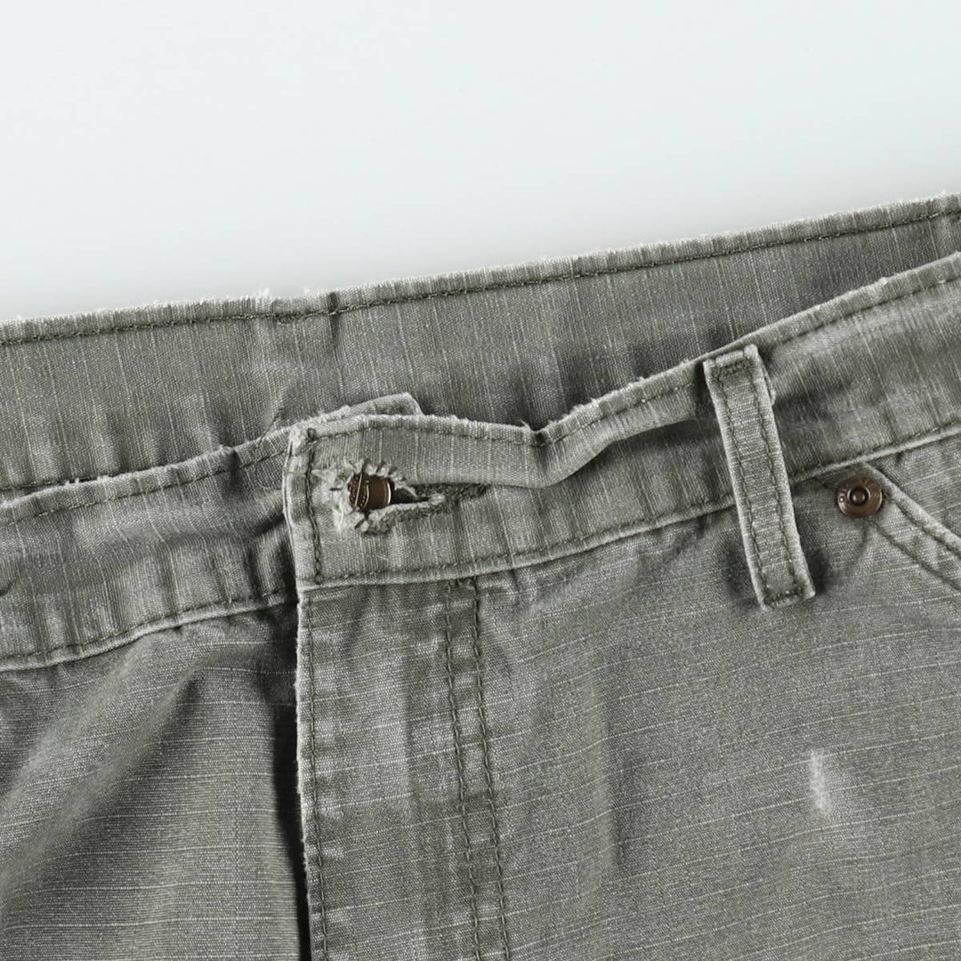 2000'S Dickies Ripstop Painter Shorts (Men's W36 equivalent) cotton Khaki type Vintage Second Hand