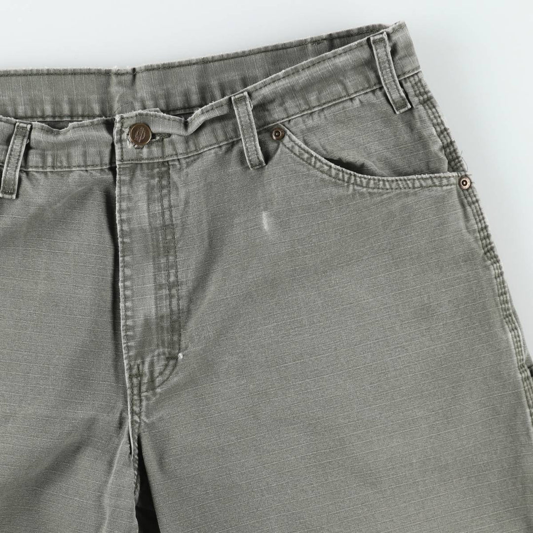 2000'S Dickies Ripstop Painter Shorts (Men's W36 equivalent) cotton Khaki type Vintage Second Hand