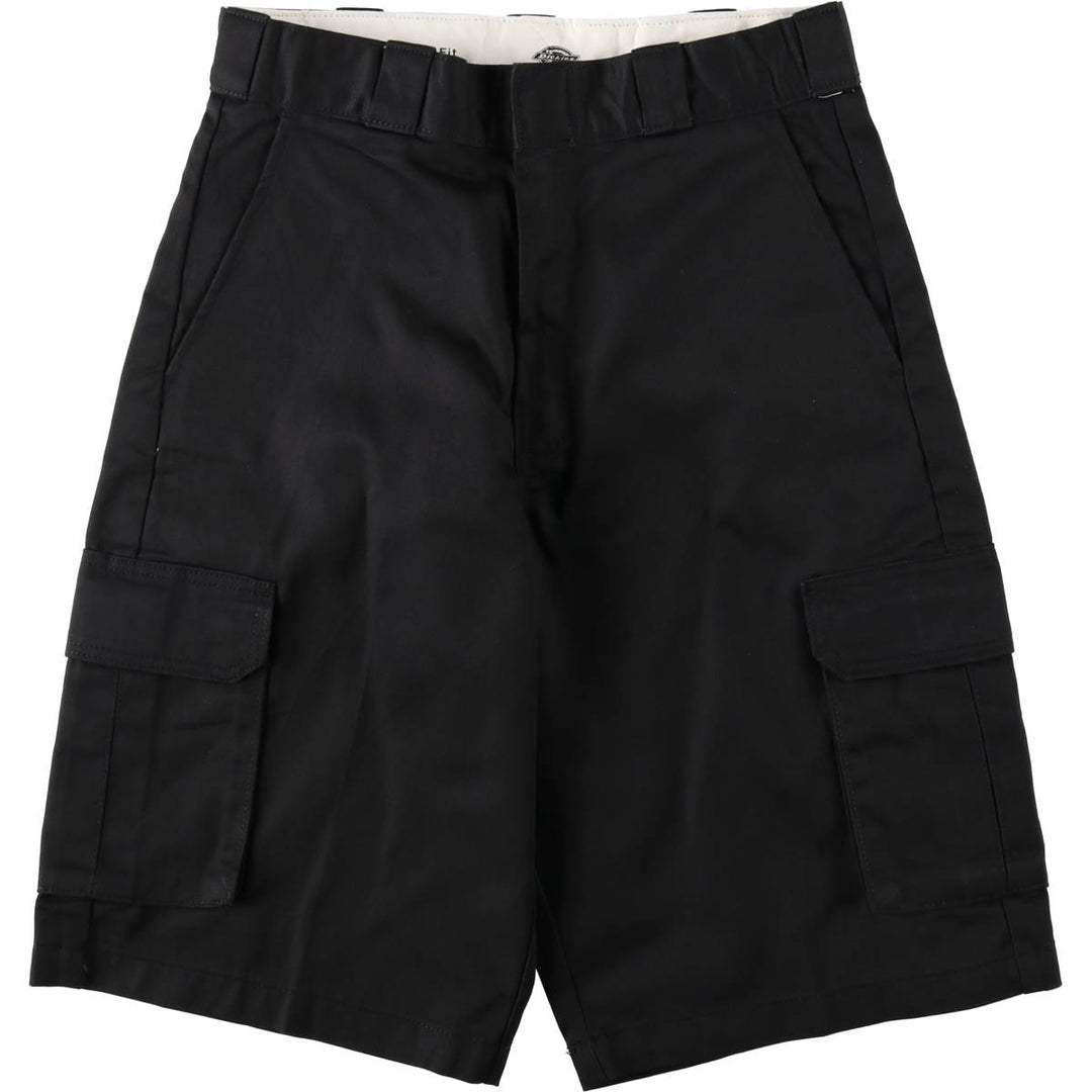Dickies Loose Fit Cargo Shorts (Men's size W31 equivalent) polyester black type Vintage Second Hand