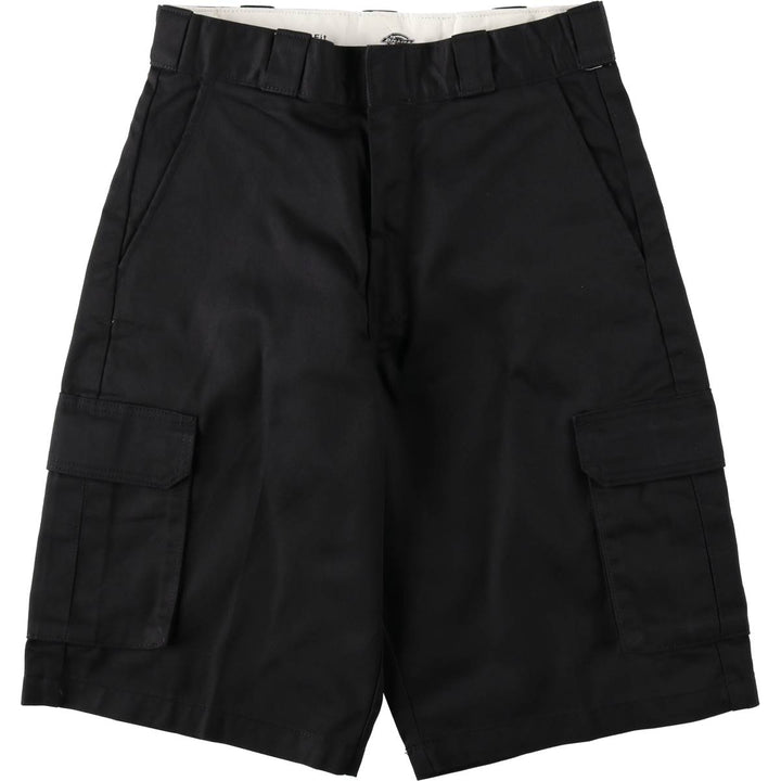 Dickies Loose Fit Cargo Shorts (Men's size W31 equivalent) polyester black type Vintage Second Hand