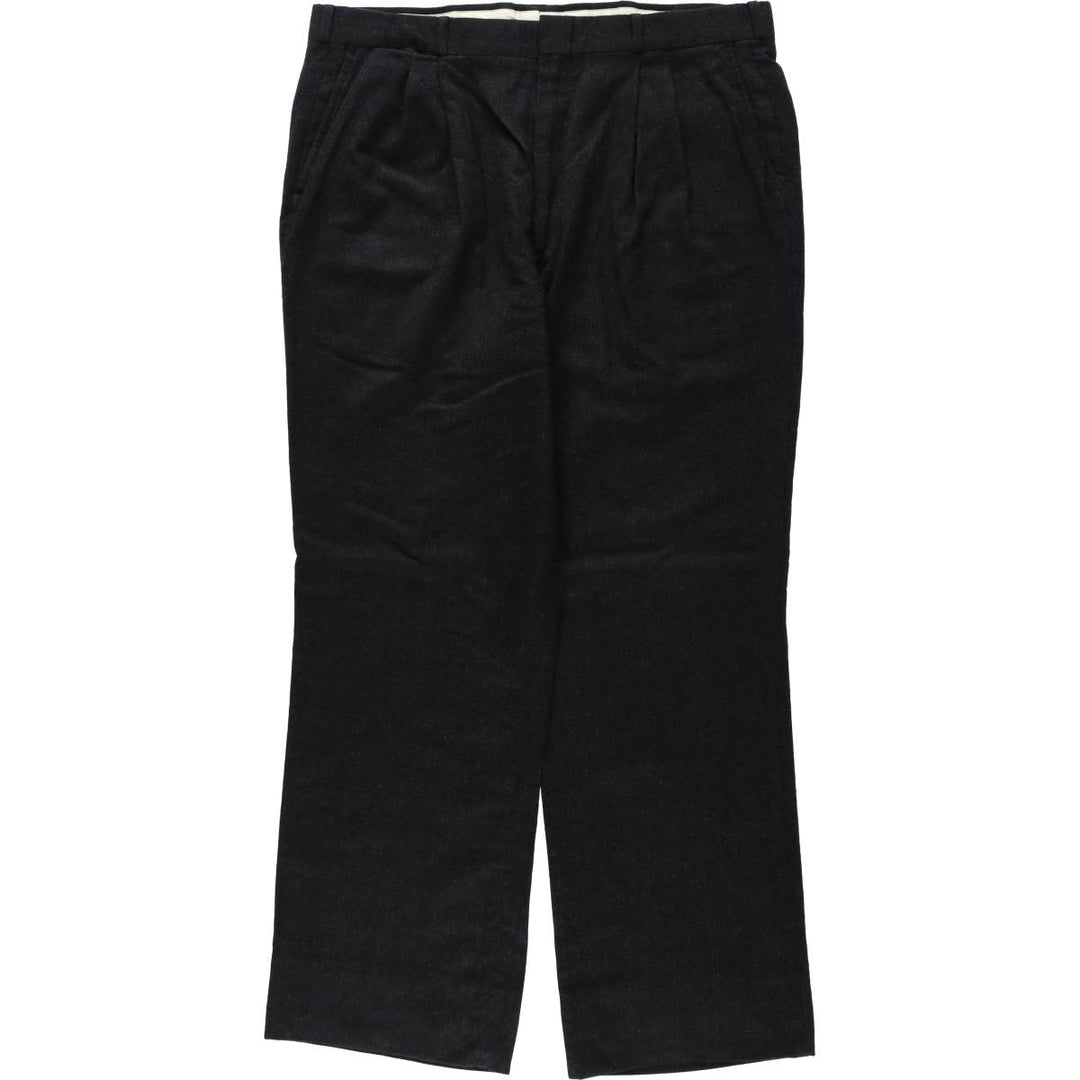 90'S JAYMAR Two-Pleat Slacks Pants, Men's W36 (approx.), Vintage wool black type Vintage Second Hand