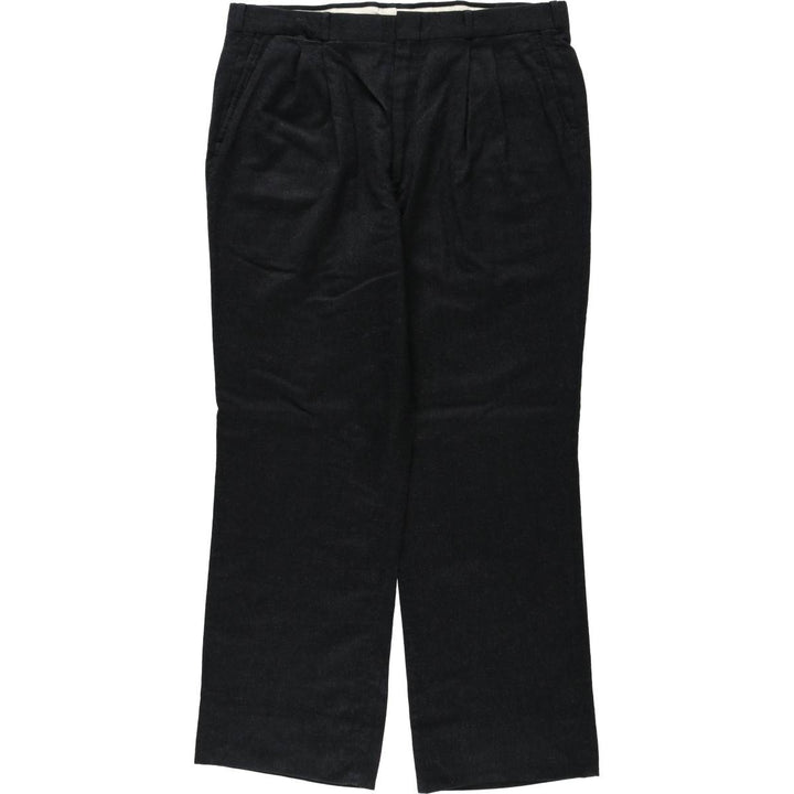 90'S JAYMAR Two-Pleat Slacks Pants, Men's W36 (approx.), Vintage wool black type Vintage Second Hand