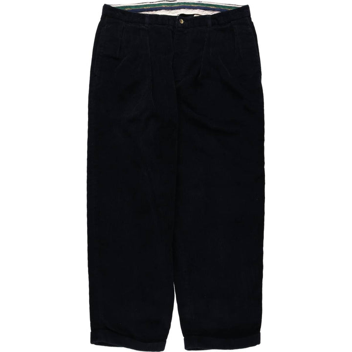 90s-00'S Nautica wide-wale corduroy pants, men's size W37 (approx.), vintage. cotton navy blue type Vintage Second Hand