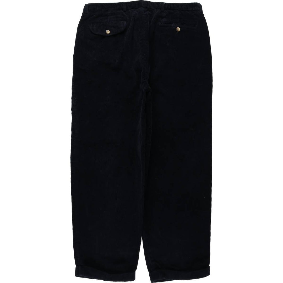 90s-00'S Nautica wide-wale corduroy pants, men's size W37 (approx.), vintage. cotton navy blue type Vintage Second Hand