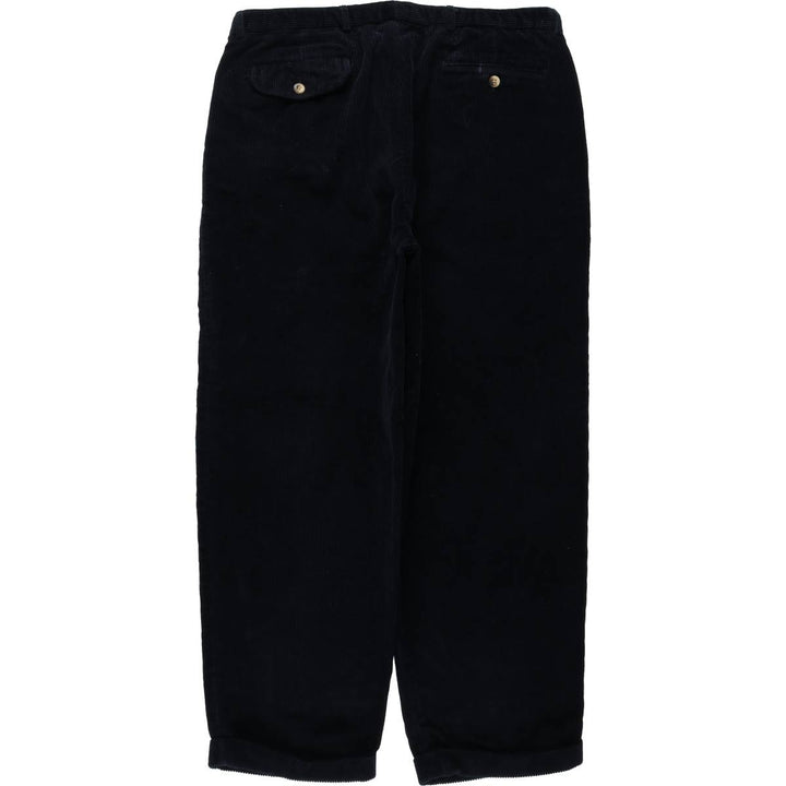 90s-00'S Nautica wide-wale corduroy pants, men's size W37 (approx.), vintage. cotton navy blue type Vintage Second Hand