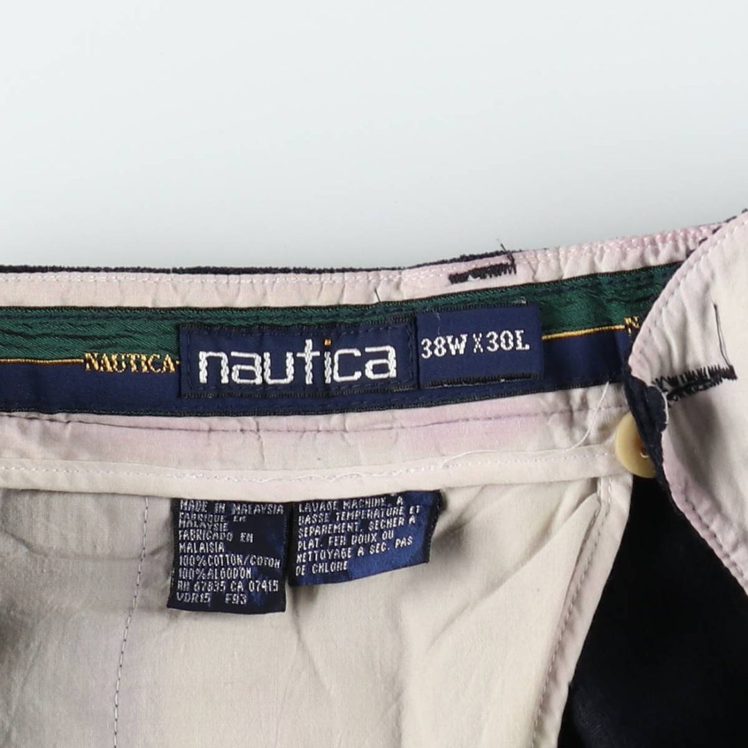 90s-00'S Nautica wide-wale corduroy pants, men's size W37 (approx.), vintage. cotton navy blue type Vintage Second Hand