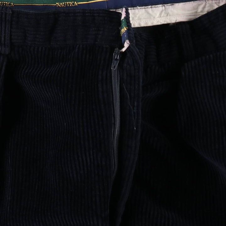 90s-00'S Nautica wide-wale corduroy pants, men's size W37 (approx.), vintage. cotton navy blue type Vintage Second Hand