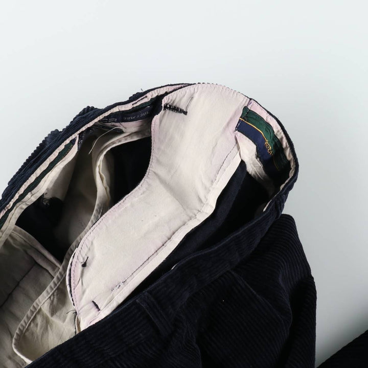 90s-00'S Nautica wide-wale corduroy pants, men's size W37 (approx.), vintage. cotton navy blue type Vintage Second Hand