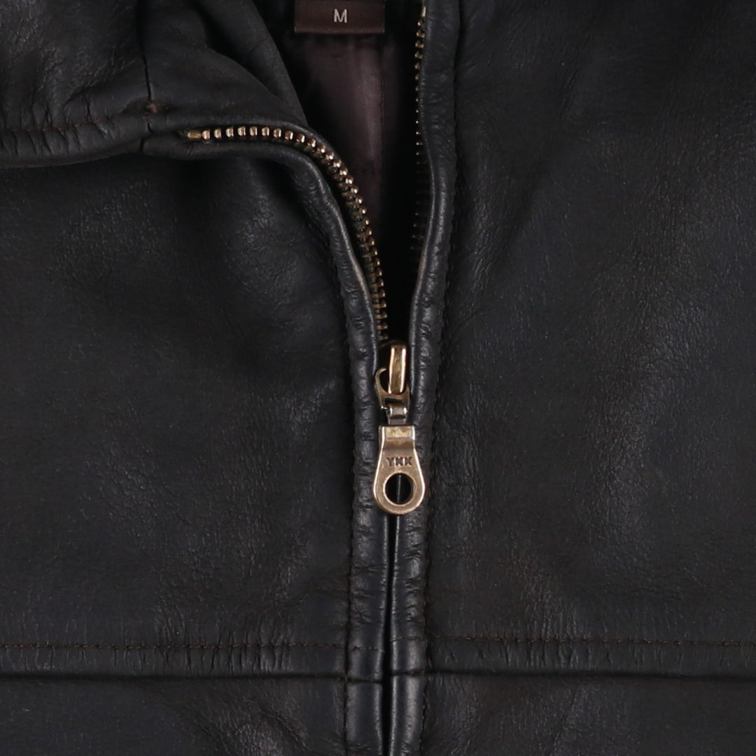 Celio Swing Top Type Leather Blouson, Men's Size M (approx.) genuine leather black type Vintage Second Hand