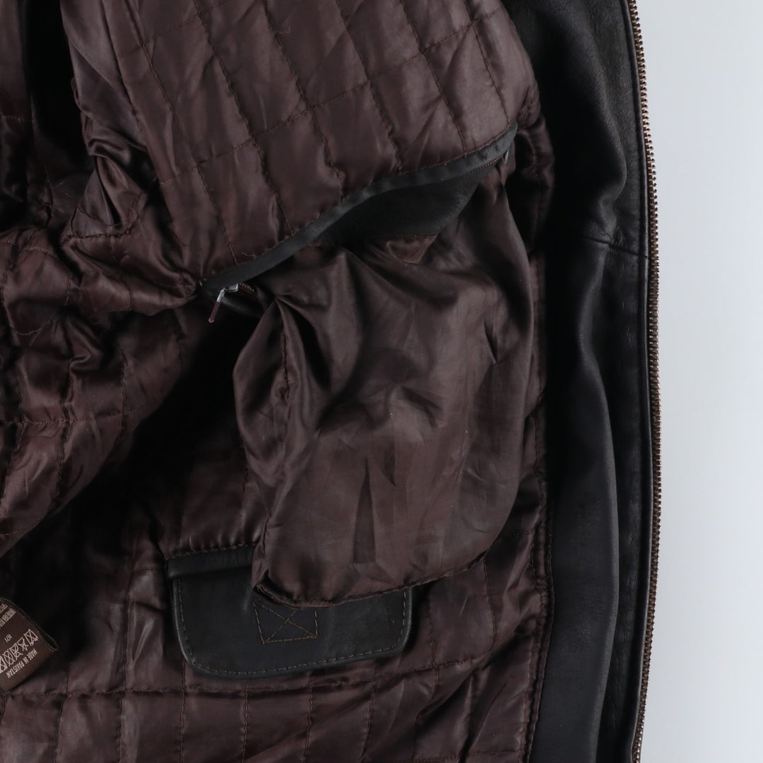 Celio Swing Top Type Leather Blouson, Men's Size M (approx.) genuine leather black type Vintage Second Hand