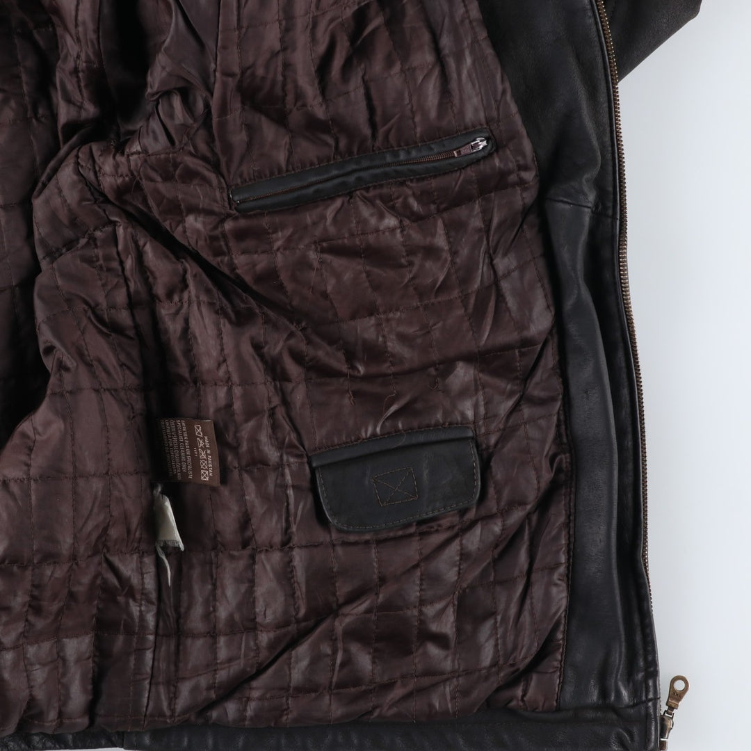Celio Swing Top Type Leather Blouson, Men's Size M (approx.) genuine leather black type Vintage Second Hand