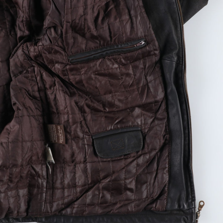 Celio Swing Top Type Leather Blouson, Men's Size M (approx.) genuine leather black type Vintage Second Hand