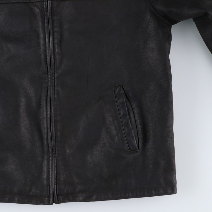 Celio Swing Top Type Leather Blouson, Men's Size M (approx.) genuine leather black type Vintage Second Hand