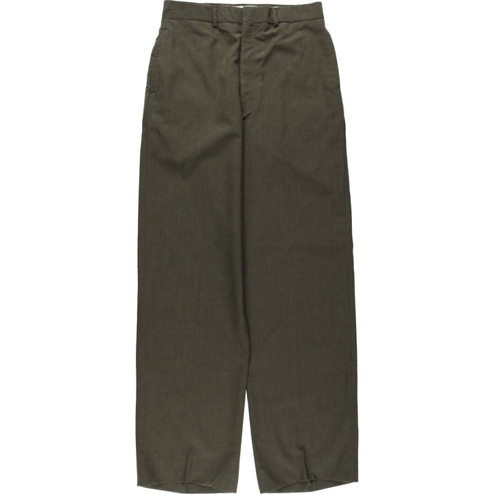 1970'S US Military Issue Poly/Wool Pants, Made in USA, Size 34XL (Men's W30 equivalent), Vintage polyester Khaki type Vintage Second Hand