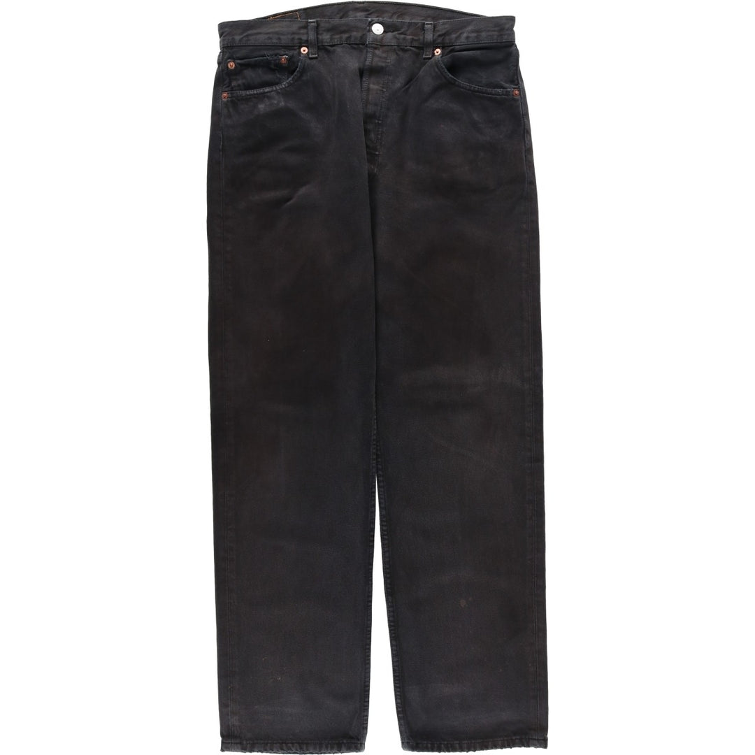 2000'S Levi's 0501-0165 Euro Model Black Denim Straight Leg Jeans, Men's W35 (approx.) cotton black type Vintage Second Hand
