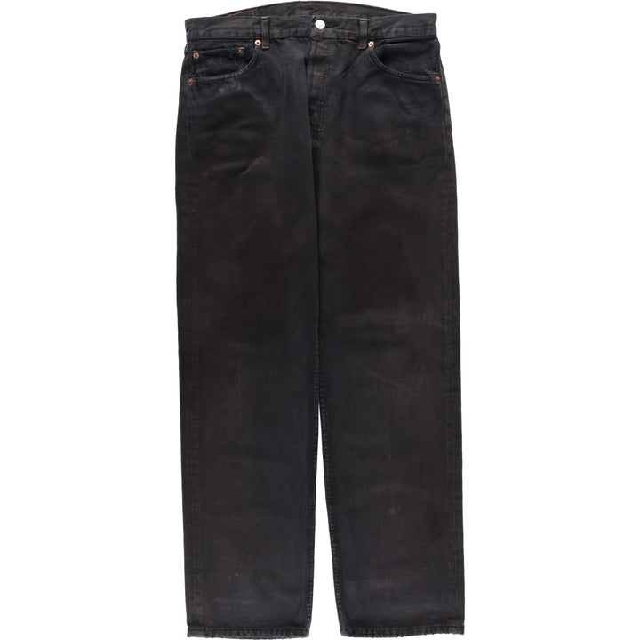2000'S Levi's 0501-0165 Euro Model Black Denim Straight Leg Jeans, Men's W35 (approx.) cotton black type Vintage Second Hand
