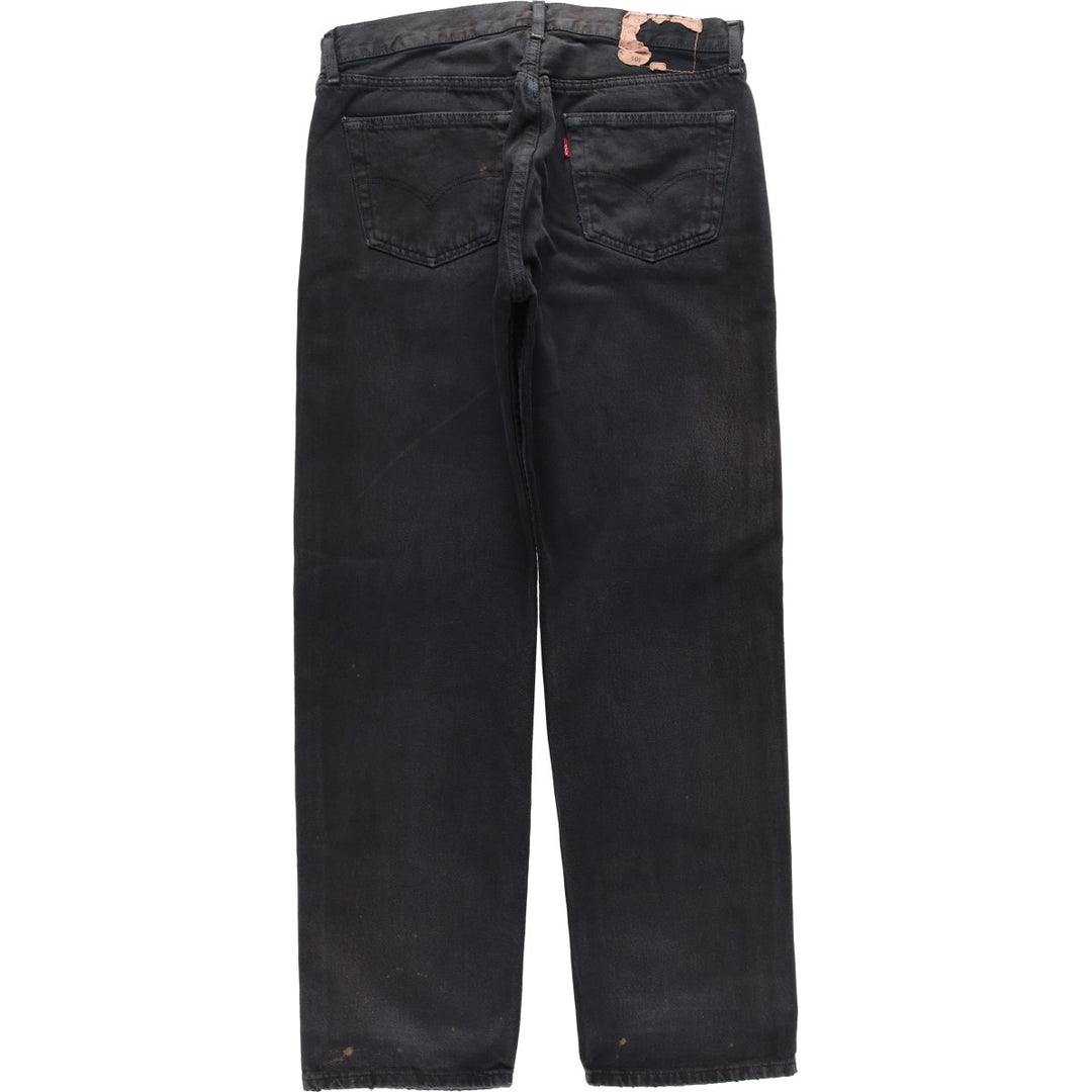 2000'S Levi's 0501-0165 Euro Model Black Denim Straight Leg Jeans, Men's W35 (approx.) cotton black type Vintage Second Hand