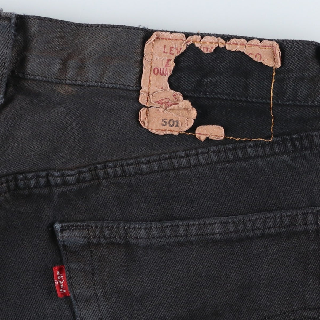 2000'S Levi's 0501-0165 Euro Model Black Denim Straight Leg Jeans, Men's W35 (approx.) cotton black type Vintage Second Hand