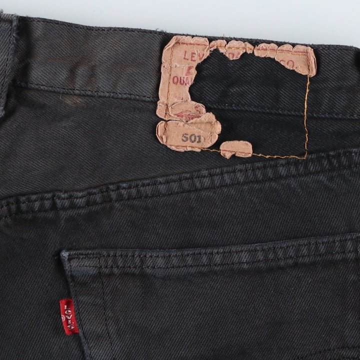 2000'S Levi's 0501-0165 Euro Model Black Denim Straight Leg Jeans, Men's W35 (approx.) cotton black type Vintage Second Hand