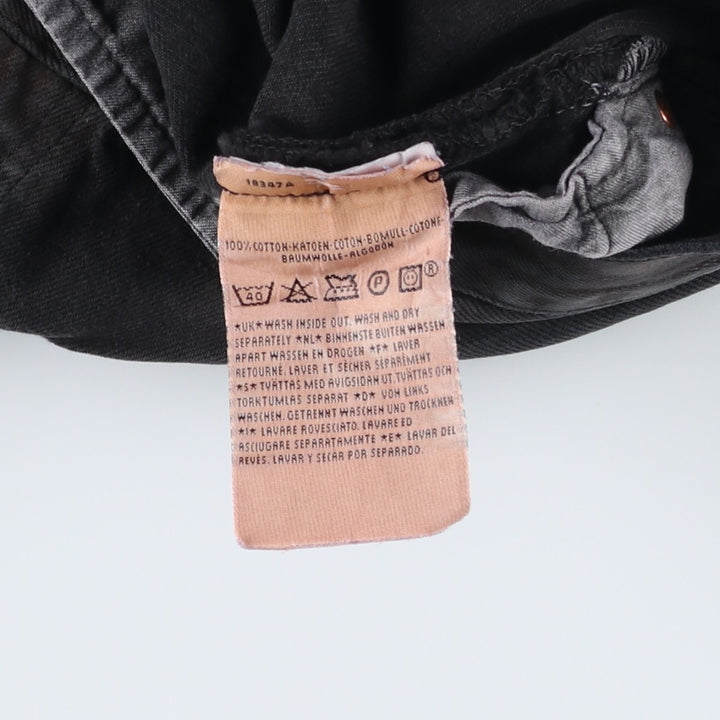 2000'S Levi's 0501-0165 Euro Model Black Denim Straight Leg Jeans, Men's W35 (approx.) cotton black type Vintage Second Hand
