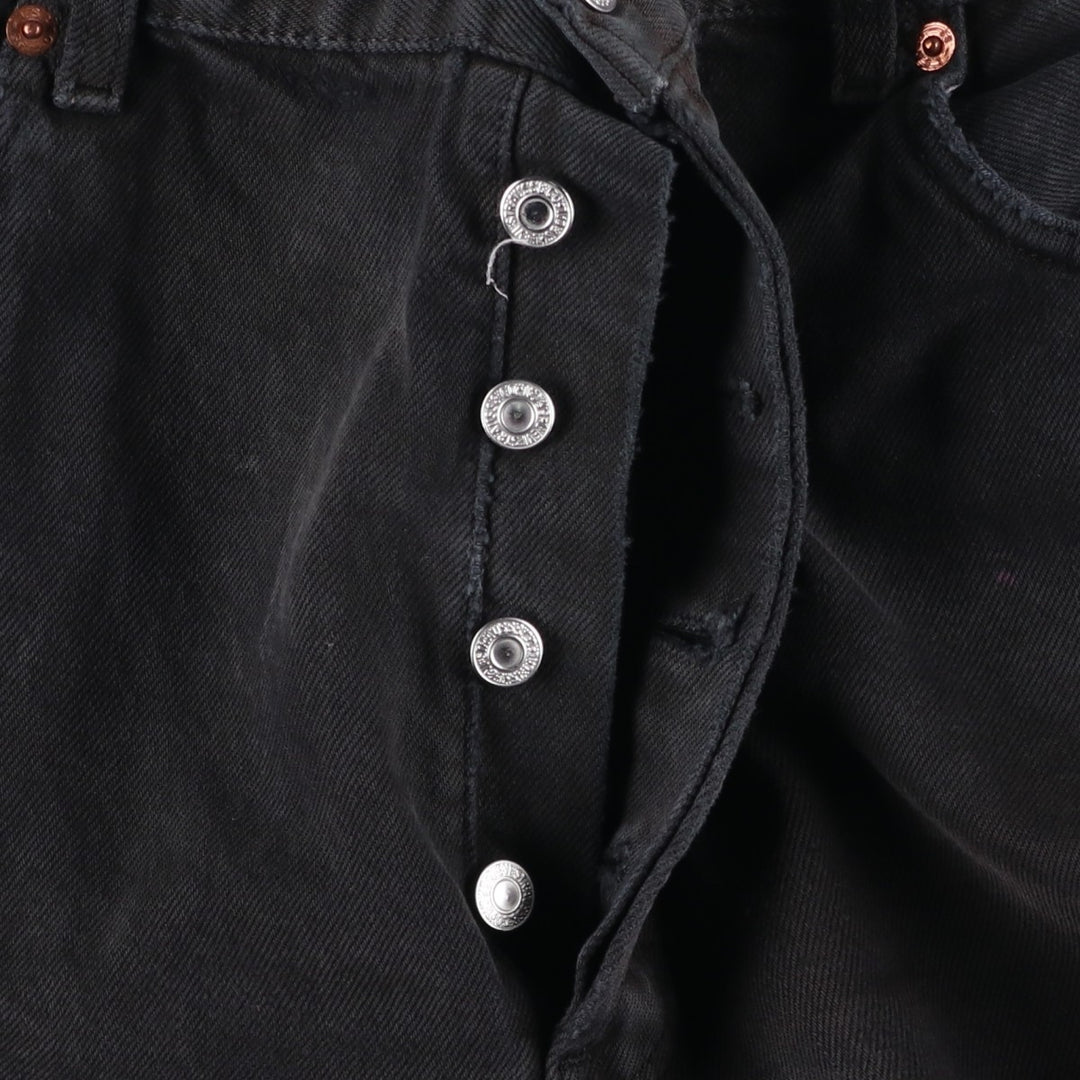 2000'S Levi's 0501-0165 Euro Model Black Denim Straight Leg Jeans, Men's W35 (approx.) cotton black type Vintage Second Hand