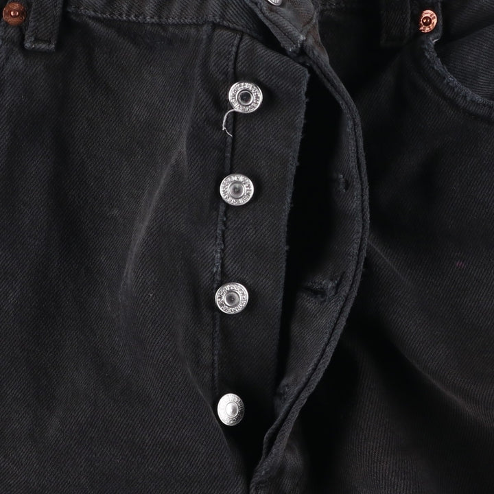 2000'S Levi's 0501-0165 Euro Model Black Denim Straight Leg Jeans, Men's W35 (approx.) cotton black type Vintage Second Hand