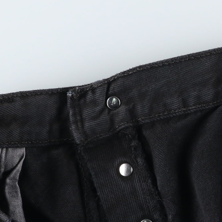 2000'S Levi's 0501-0165 Euro Model Black Denim Straight Leg Jeans, Men's W35 (approx.) cotton black type Vintage Second Hand