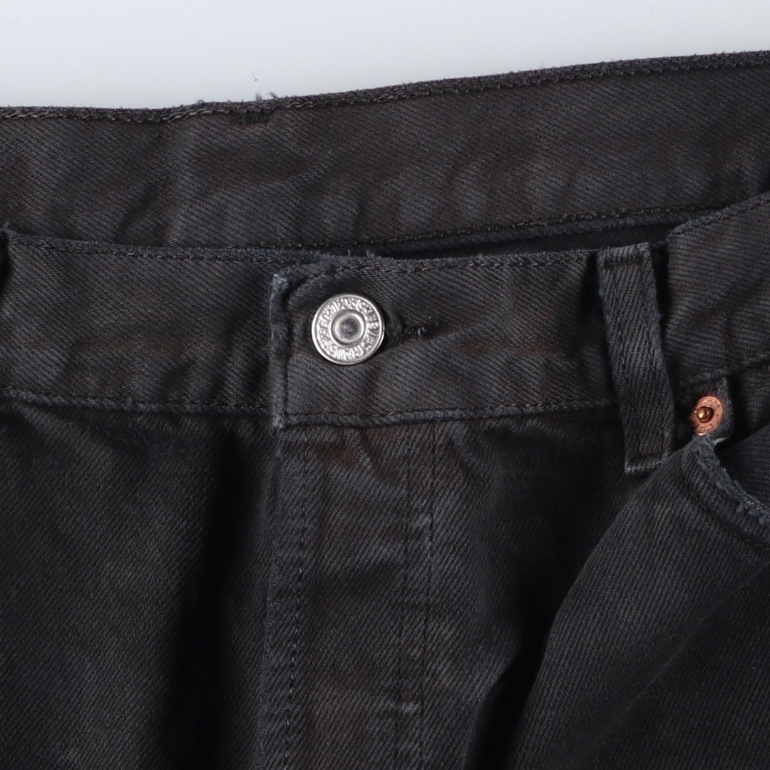 2000'S Levi's 0501-0165 Euro Model Black Denim Straight Leg Jeans, Men's W35 (approx.) cotton black type Vintage Second Hand