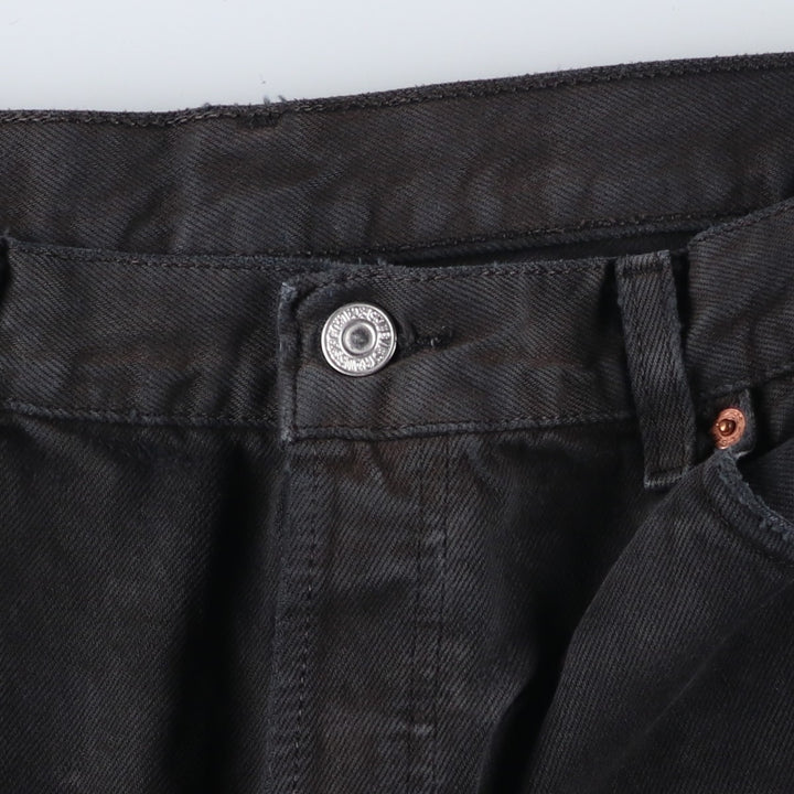 2000'S Levi's 0501-0165 Euro Model Black Denim Straight Leg Jeans, Men's W35 (approx.) cotton black type Vintage Second Hand